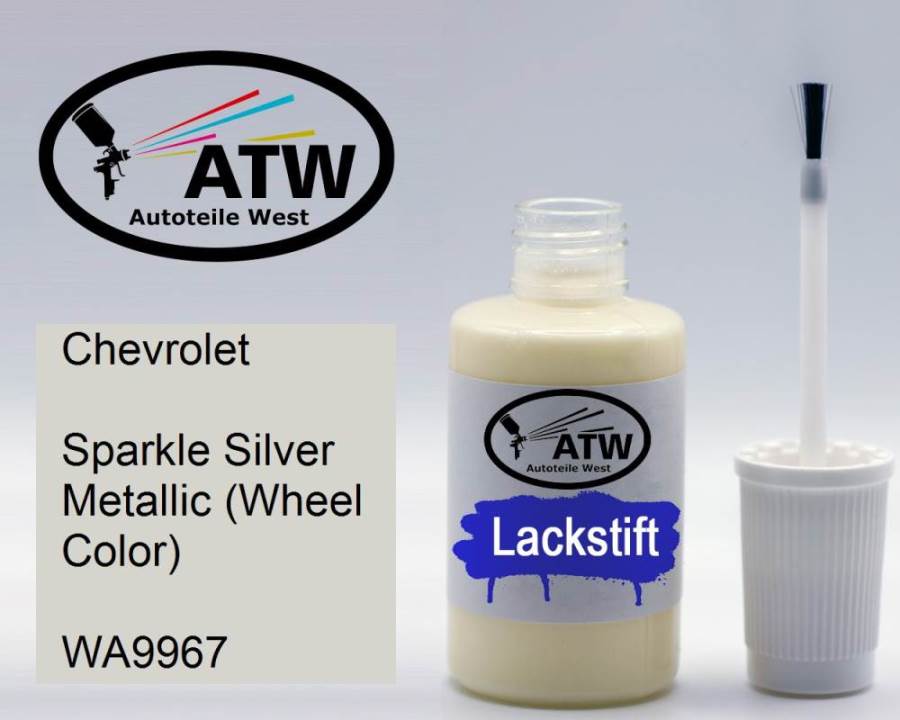 Chevrolet, Sparkle Silver Metallic (Wheel Color), WA9967: 20ml Lackstift, von ATW Autoteile West.